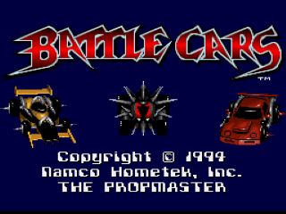 Battle Cars title screen for Super Nintendo